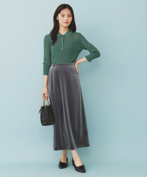 index / インデックス ニット・セーター | シアーリブ衿付きニット【洗濯機洗い可/抗ピル】 | 詳細10