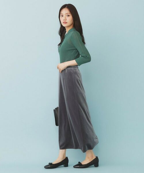 index / インデックス ニット・セーター | シアーリブ衿付きニット【洗濯機洗い可/抗ピル】 | 詳細11