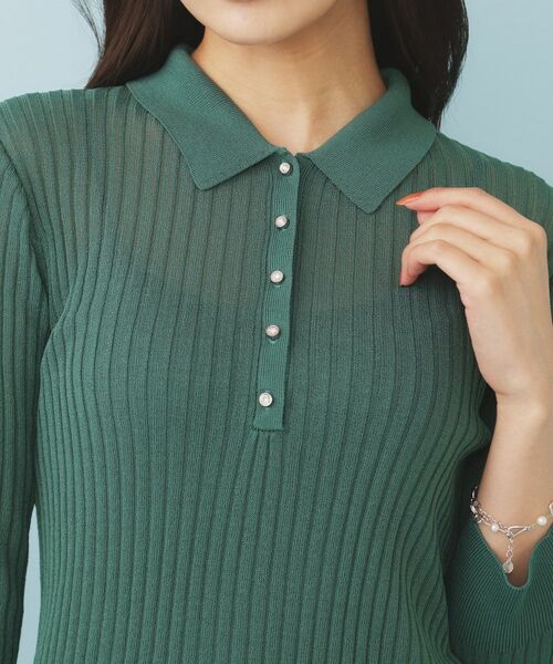 index / インデックス ニット・セーター | シアーリブ衿付きニット【洗濯機洗い可/抗ピル】 | 詳細16