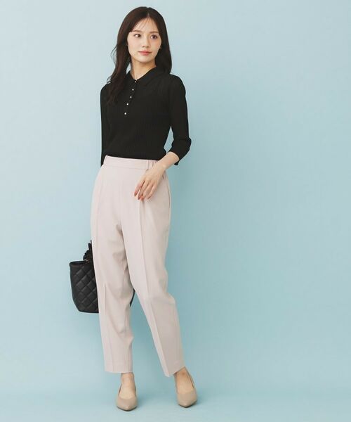 index / インデックス ニット・セーター | シアーリブ衿付きニット【洗濯機洗い可/抗ピル】 | 詳細6