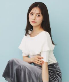 index / インデックス ニット・セーター | ファーフリルケープニット【洗濯機洗い可】