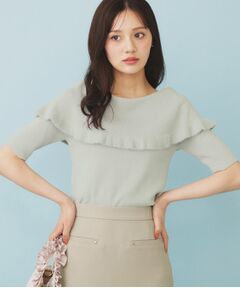 【確認用】薄手ニットセーター（インデックス・INDEX） 6色展開/XS-LLサイズ》ドライタッチ デザインスリーブニット