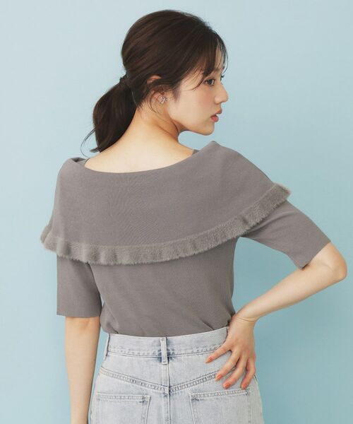 index / インデックス ニット・セーター | ファーフリルケープニット【洗濯機洗い可】 | 詳細15