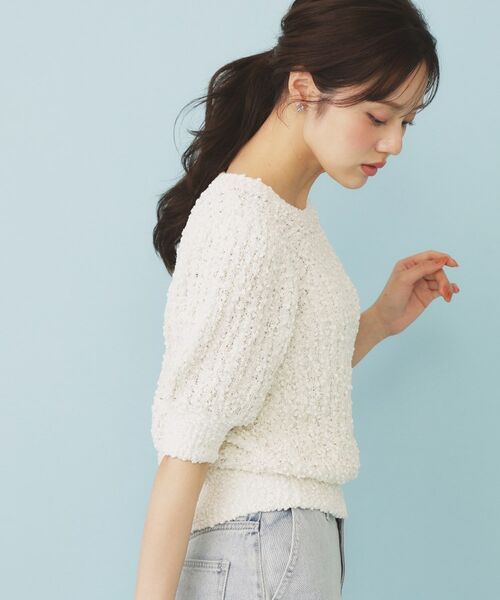 index / インデックス ニット・セーター | ポップコーンラメシアーニット【洗濯機洗い可/抗ピル】 | 詳細1