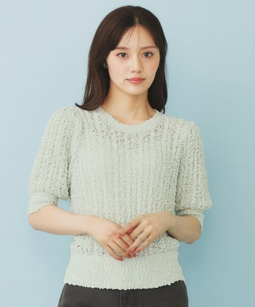 index / インデックス ニット・セーター | ポップコーンラメシアーニット【洗濯機洗い可/抗ピル】 | 詳細13