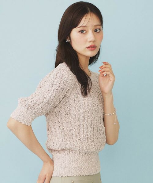 index / インデックス ニット・セーター | ポップコーンラメシアーニット【洗濯機洗い可/抗ピル】 | 詳細5