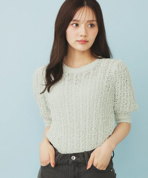 index / インデックス ニット・セーター | ポップコーンラメシアーニット【洗濯機洗い可/抗ピル】 | 詳細9