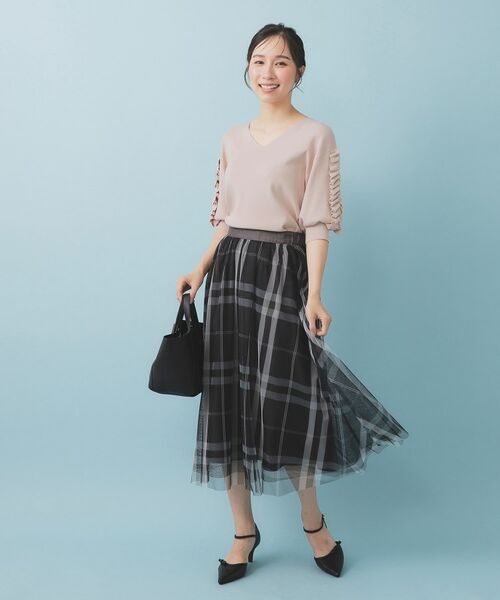 index / インデックス ニット・セーター | ラップフリルVネックニット【洗濯機洗い可/接触冷感/UVケア】 | 詳細16