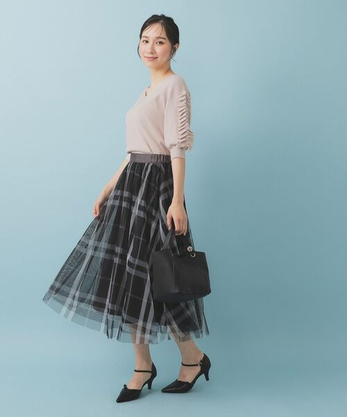 index / インデックス ニット・セーター | ラップフリルVネックニット【洗濯機洗い可/接触冷感/UVケア】 | 詳細17