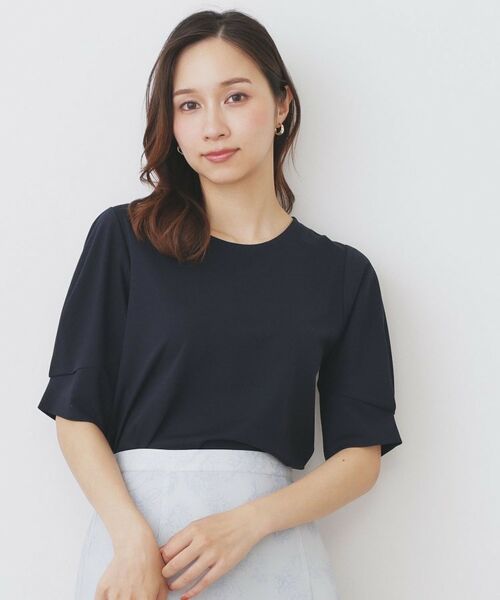 index/インデックス パフスリーブトップス【洗濯機洗い可】 ネイビー(094) 40(L)