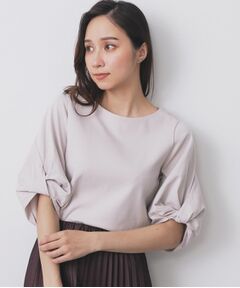 index / インデックス カットソー | パフスリーブツイストタックトップス【洗濯機可/接触冷感/UVケア】