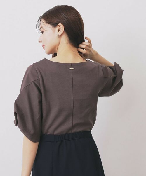 index / インデックス カットソー | パフスリーブツイストタックトップス【洗濯機可/接触冷感/UVケア】 | 詳細1