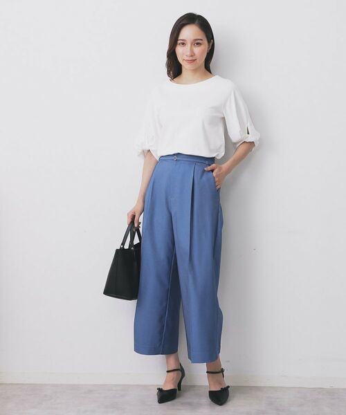 index / インデックス カットソー | パフスリーブツイストタックトップス【洗濯機可/接触冷感/UVケア】 | 詳細11