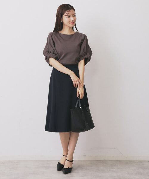 index / インデックス カットソー | パフスリーブツイストタックトップス【洗濯機可/接触冷感/UVケア】 | 詳細2