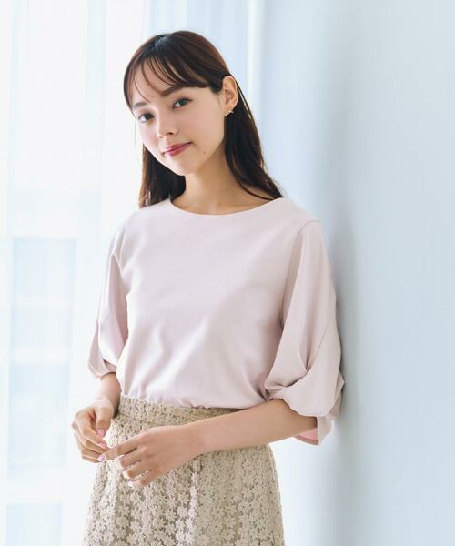 index / インデックス カットソー | パフスリーブツイストタックトップス【洗濯機可/接触冷感/UVケア】 | 詳細23