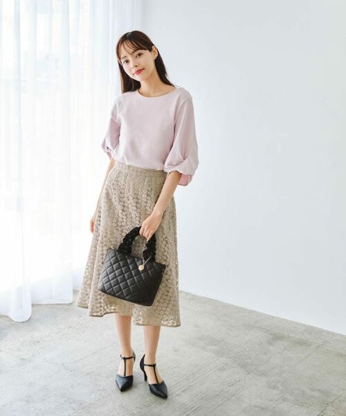 index / インデックス カットソー | パフスリーブツイストタックトップス【洗濯機可/接触冷感/UVケア】 | 詳細24