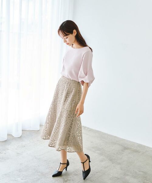 index / インデックス カットソー | パフスリーブツイストタックトップス【洗濯機可/接触冷感/UVケア】 | 詳細25