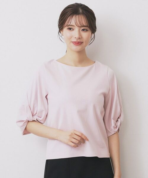 index / インデックス カットソー | パフスリーブツイストタックトップス【洗濯機可/接触冷感/UVケア】 | 詳細26