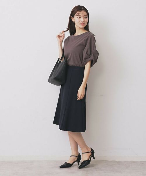 index / インデックス カットソー | パフスリーブツイストタックトップス【洗濯機可/接触冷感/UVケア】 | 詳細3