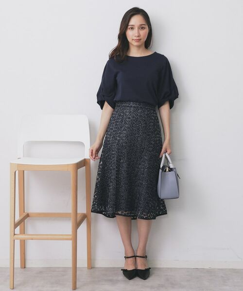 index / インデックス カットソー | パフスリーブツイストタックトップス【洗濯機可/接触冷感/UVケア】 | 詳細7