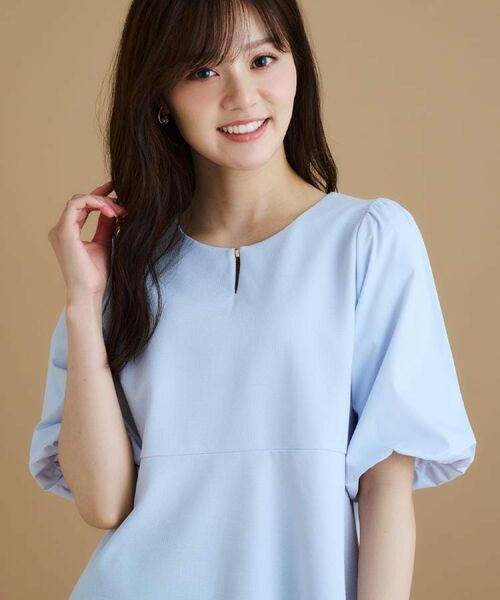 index / インデックス カットソー | 《S-LLサイズ》バルーンスリーブペプラムトップス【洗濯機洗い可/接触冷感/UVケア】 | 詳細13