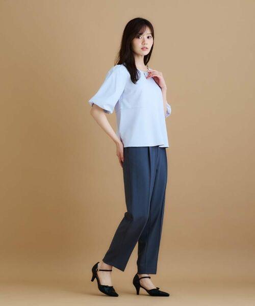 index / インデックス カットソー | 《S-LLサイズ》バルーンスリーブペプラムトップス【洗濯機洗い可/接触冷感/UVケア】 | 詳細14