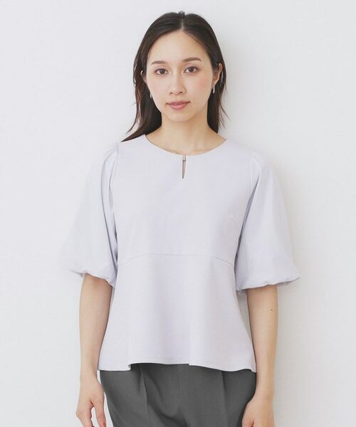 index / インデックス カットソー | 《S-LLサイズ》バルーンスリーブペプラムトップス【洗濯機洗い可/接触冷感/UVケア】 | 詳細16