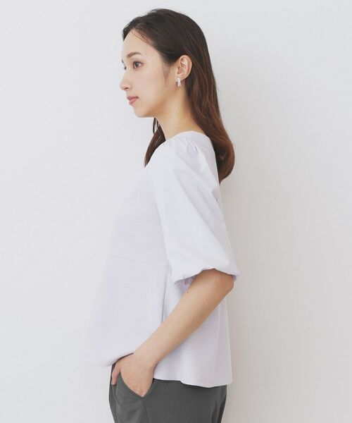 index / インデックス カットソー | 《S-LLサイズ》バルーンスリーブペプラムトップス【洗濯機洗い可/接触冷感/UVケア】 | 詳細17