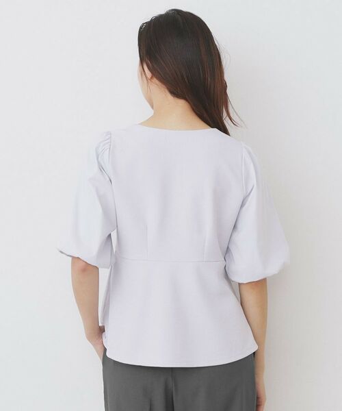 index / インデックス カットソー | 《S-LLサイズ》バルーンスリーブペプラムトップス【洗濯機洗い可/接触冷感/UVケア】 | 詳細18