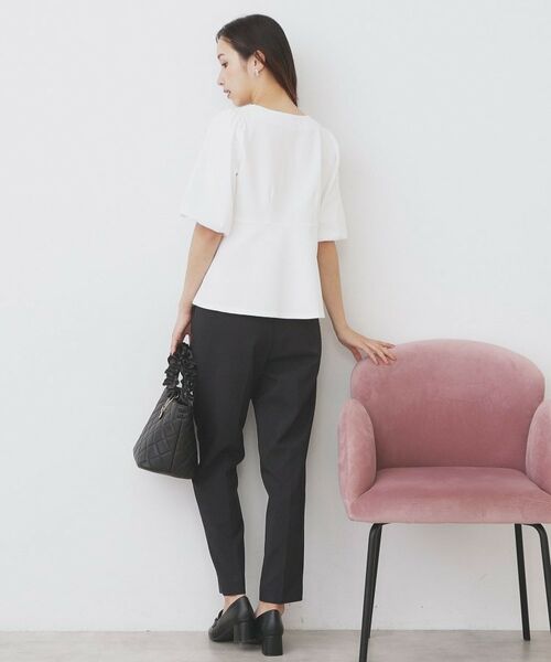 index / インデックス カットソー | 《S-LLサイズ》バルーンスリーブペプラムトップス【洗濯機洗い可/接触冷感/UVケア】 | 詳細3