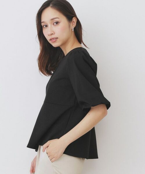 index / インデックス カットソー | 《S-LLサイズ》バルーンスリーブペプラムトップス【洗濯機洗い可/接触冷感/UVケア】 | 詳細5