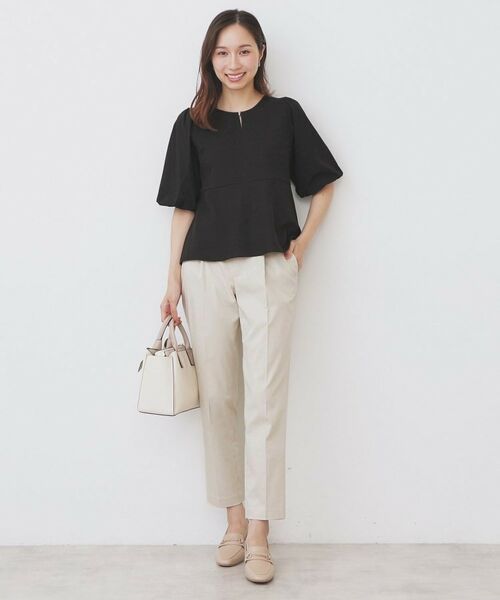 index / インデックス カットソー | 《S-LLサイズ》バルーンスリーブペプラムトップス【洗濯機洗い可/接触冷感/UVケア】 | 詳細6