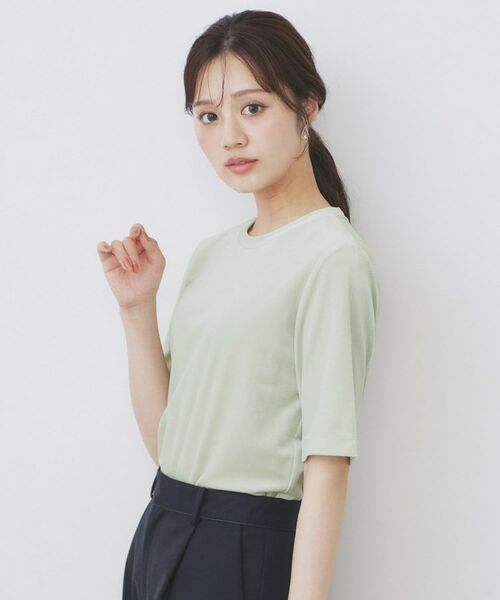 index / インデックス カットソー | 《andGIRL掲載》ベロアボクシーTシャツ【洗濯機洗い可】 | 詳細5