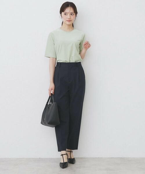 index / インデックス カットソー | 《andGIRL掲載》ベロアボクシーTシャツ【洗濯機洗い可】 | 詳細6