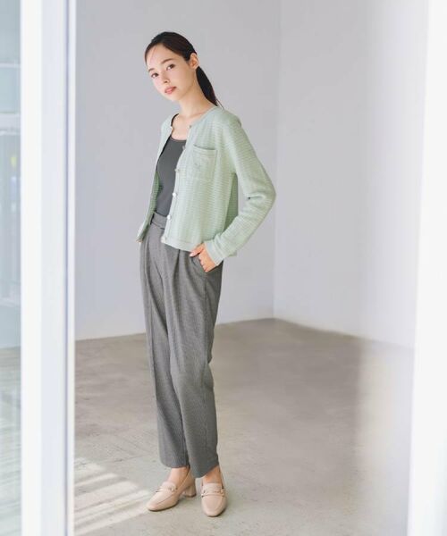 index / インデックス カーディガン・ボレロ | ロゴ刺繍クルーカーディガン【洗濯機洗い可】 | 詳細1