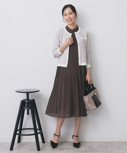 index / インデックス カーディガン・ボレロ | ロゴ刺繍クルーカーディガン【洗濯機洗い可】 | 詳細12