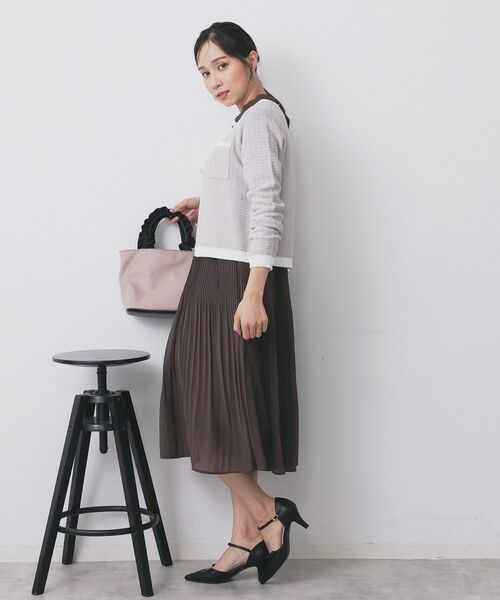 index / インデックス カーディガン・ボレロ | ロゴ刺繍クルーカーディガン【洗濯機洗い可】 | 詳細13