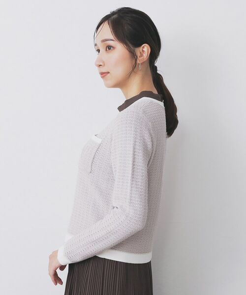 index / インデックス カーディガン・ボレロ | ロゴ刺繍クルーカーディガン【洗濯機洗い可】 | 詳細16