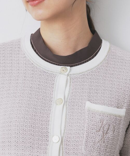 index / インデックス カーディガン・ボレロ | ロゴ刺繍クルーカーディガン【洗濯機洗い可】 | 詳細18
