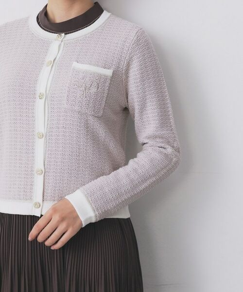index / インデックス カーディガン・ボレロ | ロゴ刺繍クルーカーディガン【洗濯機洗い可】 | 詳細19