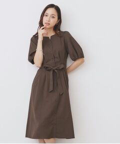 index / インデックス ミニ丈・ひざ丈ワンピース | タックパフスリーブワンピース【洗濯機洗い可/イージーアイロン】