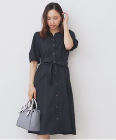 index / インデックス ミニ丈・ひざ丈ワンピース | タックパフスリーブワンピース【洗濯機洗い可/イージーアイロン】