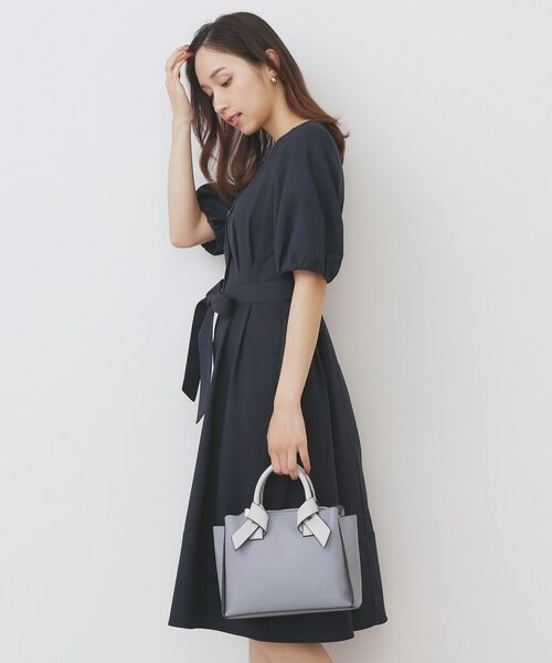 index / インデックス ミニ丈・ひざ丈ワンピース | タックパフスリーブワンピース【洗濯機洗い可/イージーアイロン】 | 詳細17