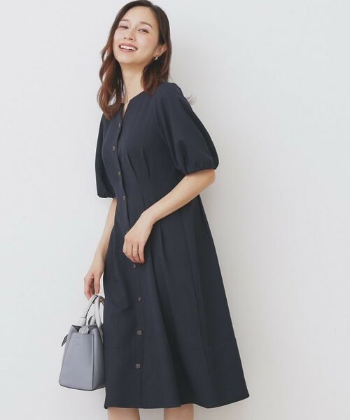 index / インデックス ミニ丈・ひざ丈ワンピース | タックパフスリーブワンピース【洗濯機洗い可/イージーアイロン】 | 詳細20