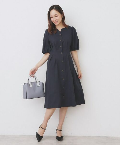 index / インデックス ミニ丈・ひざ丈ワンピース | タックパフスリーブワンピース【洗濯機洗い可/イージーアイロン】 | 詳細21
