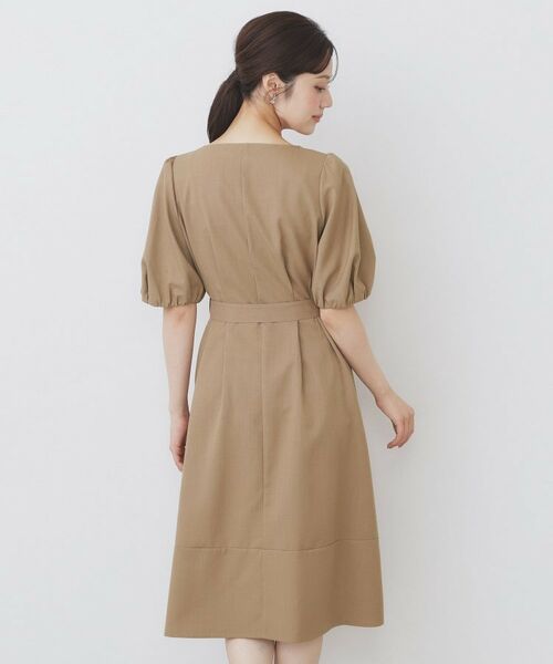 index / インデックス ミニ丈・ひざ丈ワンピース | タックパフスリーブワンピース【洗濯機洗い可/イージーアイロン】 | 詳細25