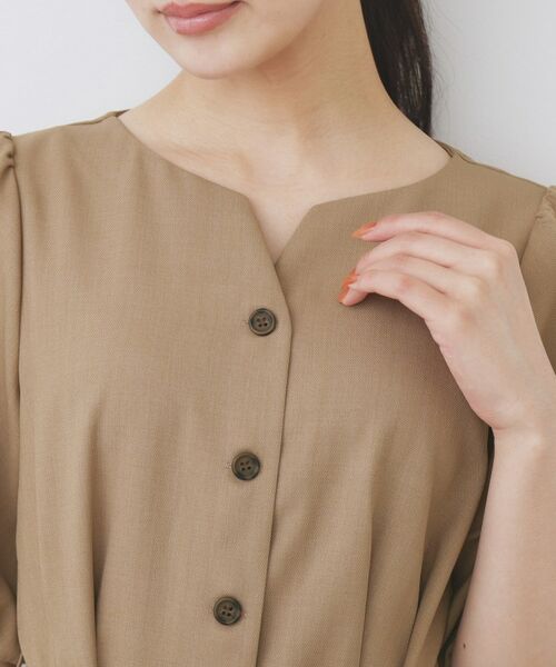 index / インデックス ミニ丈・ひざ丈ワンピース | タックパフスリーブワンピース【洗濯機洗い可/イージーアイロン】 | 詳細26