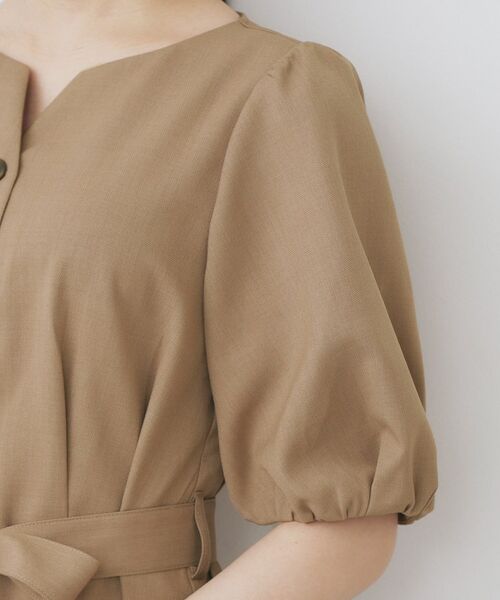 index / インデックス ミニ丈・ひざ丈ワンピース | タックパフスリーブワンピース【洗濯機洗い可/イージーアイロン】 | 詳細27