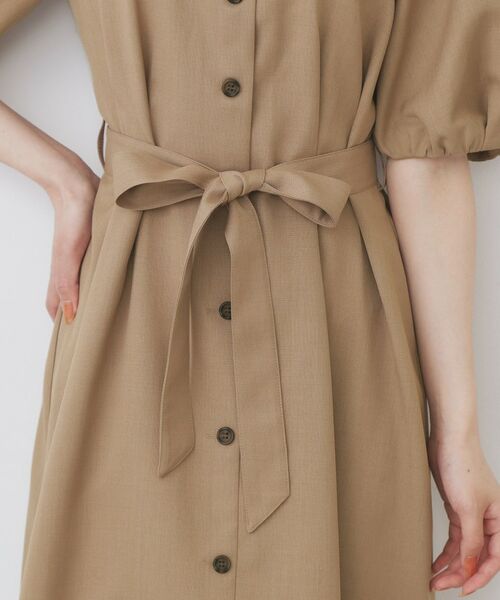 index / インデックス ミニ丈・ひざ丈ワンピース | タックパフスリーブワンピース【洗濯機洗い可/イージーアイロン】 | 詳細28