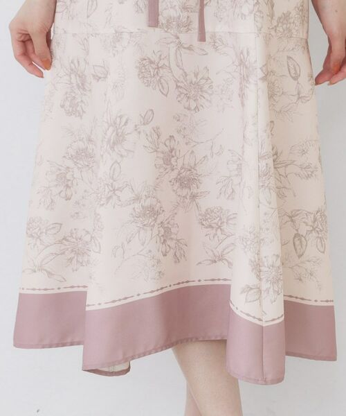 index / インデックス ミニ丈・ひざ丈ワンピース | 2WAY パネルフラワーバイカラーワンピース【洗濯機洗い可/イージーアイロン】 | 詳細27